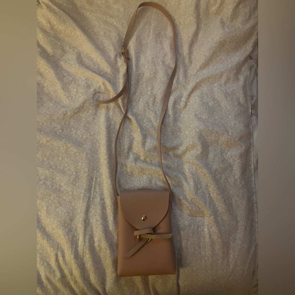 pale pink cross body bag